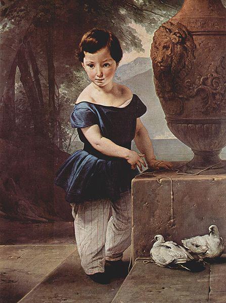 Francesco Hayez Portrat des Don Giulio Vigoni als Kind. China oil painting art